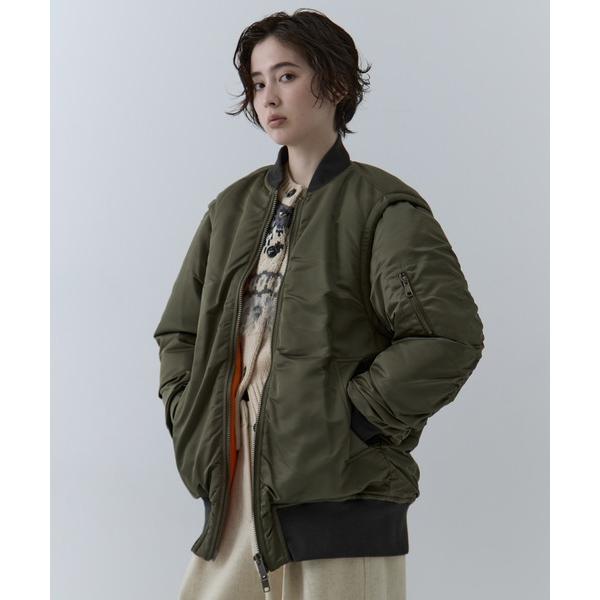 ma1 ma-1 「STUDIOUS/ステュディオス」パデッドボンバージャケット レディース