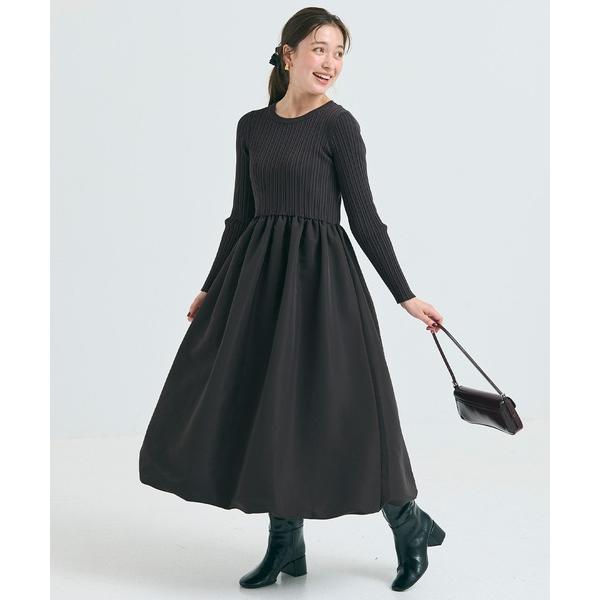 ワンピース バルーンスカート ドッキングワンピース