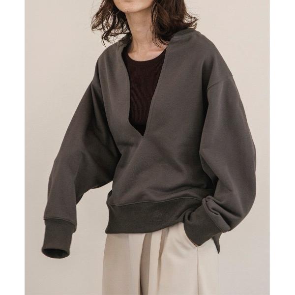 トレーナー スウェット キーネックワイドスウェット レディース