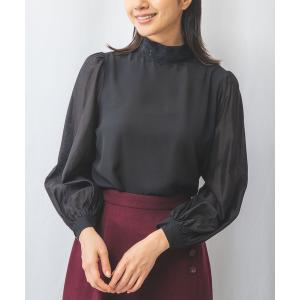 ブラウス シャツ 「NARACAMICIE」オーガンジースリーブ九分袖ブラウス レディース