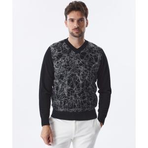 セーター ニット ニードルパンチVネックニット メンズ