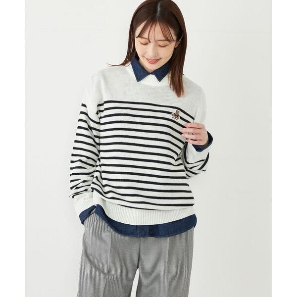 セーター ニット SHIPS Colors:「洗濯機可能」TeddyBear(R) ワンポイント ニ...