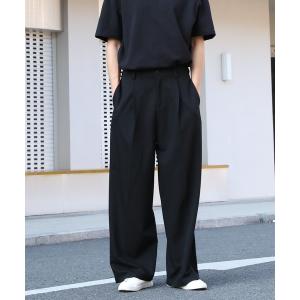 スラックス 「TOBEE」タックワイドストレート スラックス メンズ レディース