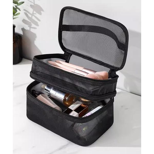 ポーチ 2段メッシュポーチ レディース