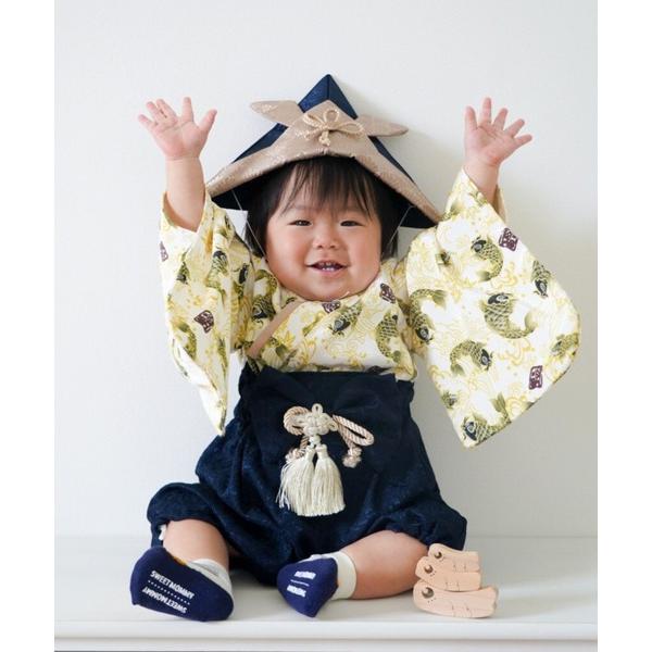 着物 「新色」3WAY ちりめん　2ピース袴ロンパース 「七五三」  「お誕生日 記念日 お食い初め...