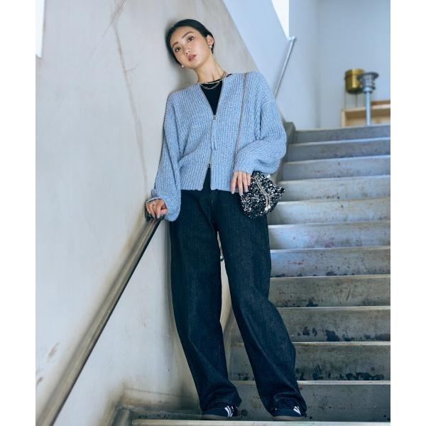 ブルゾン アウター 高身長　ニットジップブルゾン（トールサイズ）Essenave レディース