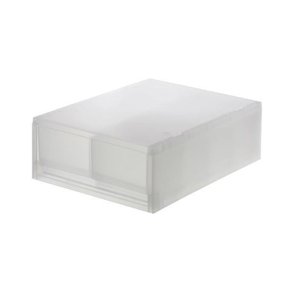 収納 ポリプロピレン　小物収納ケース　中　引出２個　約幅２６×奥行３７×高さ１２ｃｍ