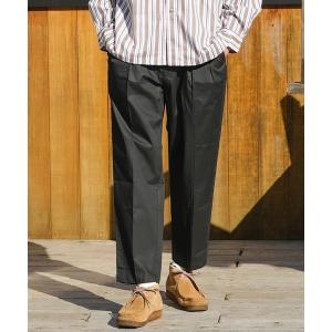 パンツ WOVEN/PORT OF CALL(ポートオブコール)ワイドフィットシンプルデザインロングパンツ メンズ レディース