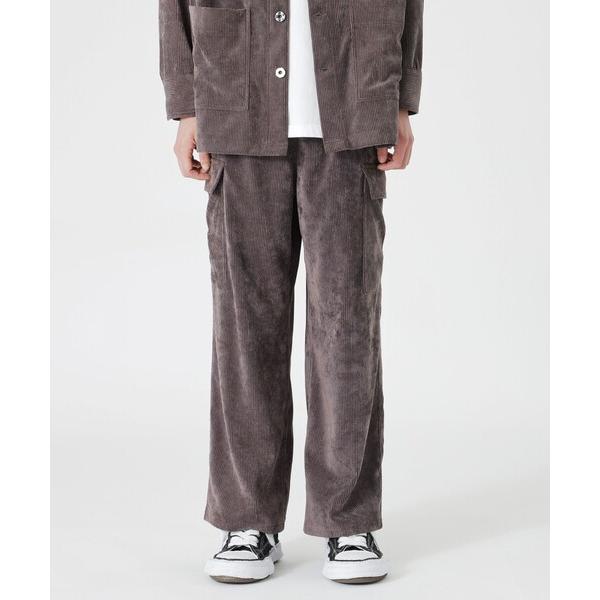 カーゴパンツ コーデュロイワイドカーゴイージー メンズ
