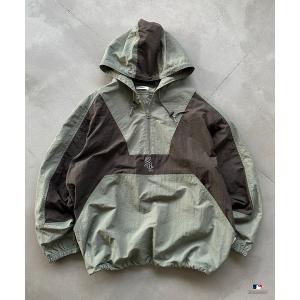 ナイロンジャケット Perushu × MLB ナイロンアノラックプルオーバー メンズ