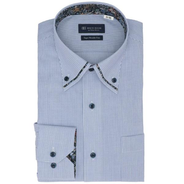 フォーマル シャツ 超形態安定ノーアイロン ボタンダウン 長袖ビジネスワイシャツ（大きいサイズ・長い...