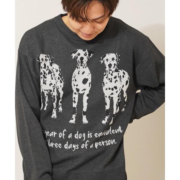 セーター ニット アニマル Wジャガード クルーニット / Animal Double Jacqua...