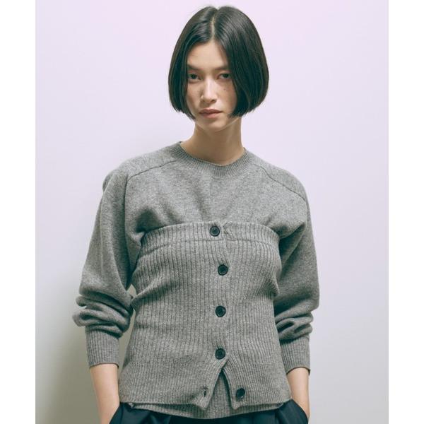 ニット セーター Crewneck Knit ＆ Rib Knit Bustier Set レディー...