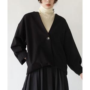 ジャケット ノーカラージャケット ポンチノーカラ...の商品画像