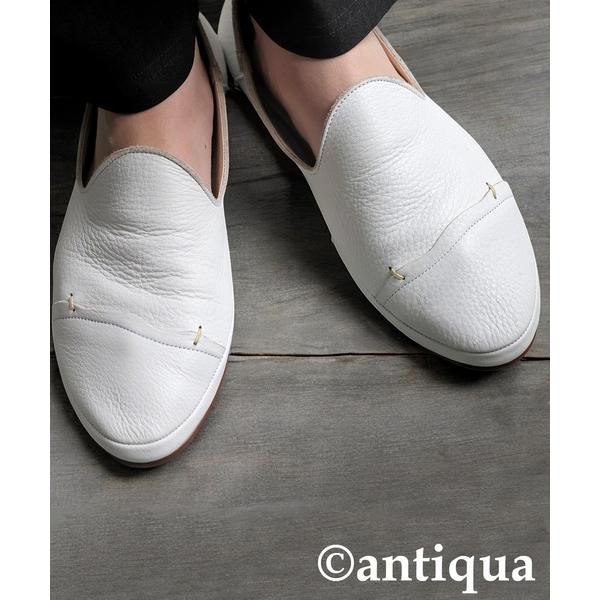 スリッポン リアルレザースリッポン レディース