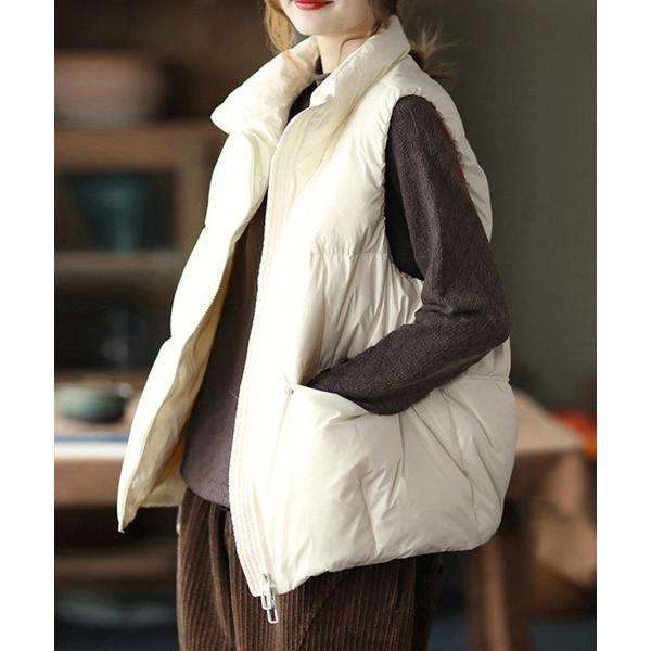 ダウンベスト ベスト フェイクダウンベスト レディース 韓国風 レディース