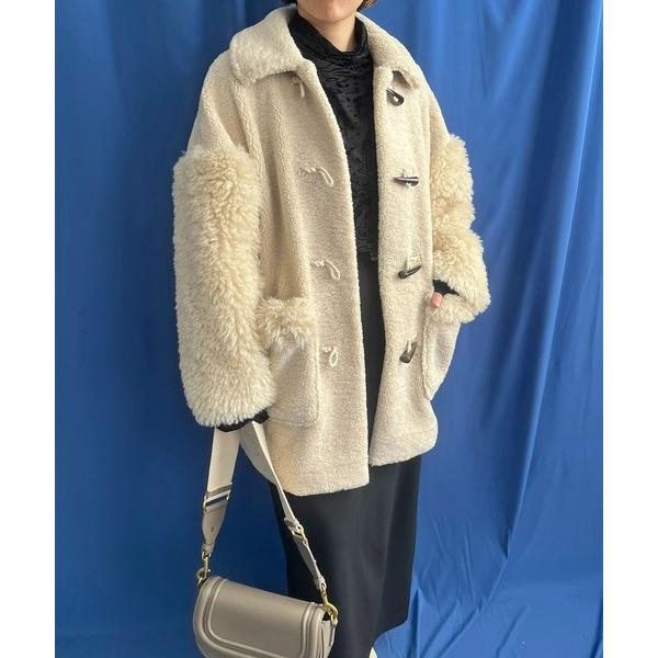 コート アウター ミックスボアコート レディース