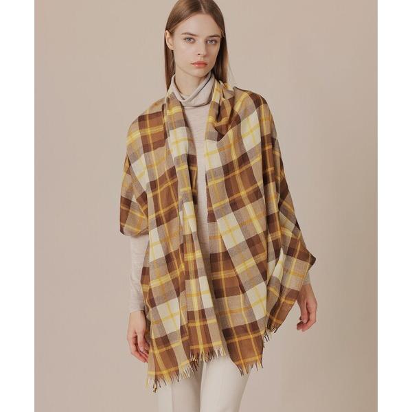 ストール マフラー 「婦人画報掲載」チェックストール レディース