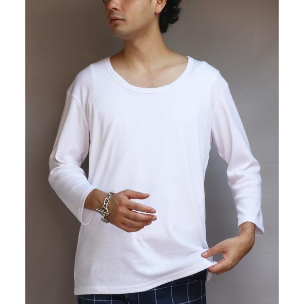tシャツ T/CフライスUネック７分袖Tシャツ メンズ レディース