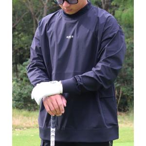 トレーナー スウェット (RM)「LUXE/R GOLF」ストレッチ ブロード カーゴポケット モックネック プルオーバー シャツ メンズ