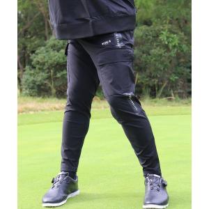 カーゴパンツ (RM)「LUXE/R GOLF」ストレッチ ブロード サイドライン カーゴパンツ メンズ