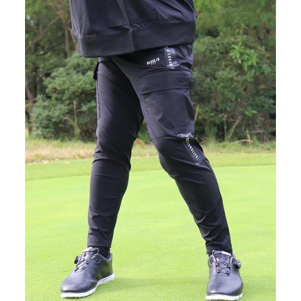 カーゴパンツ (RM)「LUXE/R GOLF」ストレッチ ブロード サイドライン カーゴパンツ メ...
