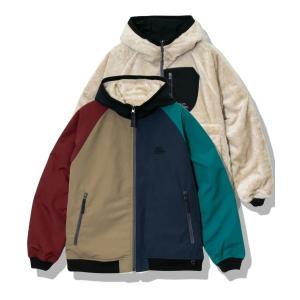ブルゾン アウター gym master/ジムマスター　リバーシブル タスロン×ボアフードJKT メンズ レディース