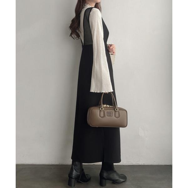 ジャンパースカート バックシアーキーネックジャンパースカート「高身長サイズMT/低身長サイズS有り」