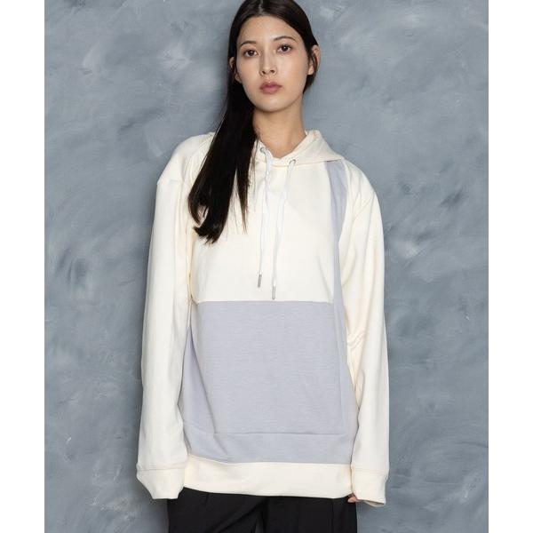 パーカー cardboard knit switching hoodie/ダンボールニット 切り替え...