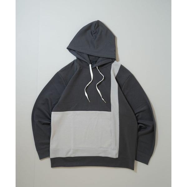 パーカー cardboard knit switching hoodie/ダンボールニット 切り替え...
