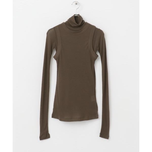 tシャツ le　WOOL LAYERD TURTLE-NECK TOP レディース