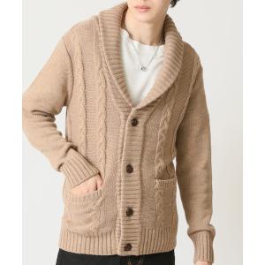 ARCADE（アーケード） カーディガン ケーブル編み ショールカラー