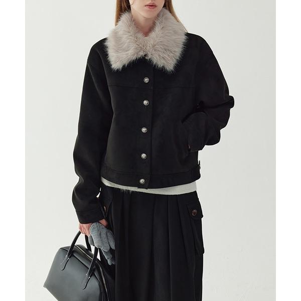 ブルゾン アウター ショート丈 フェイクファー スエードジャケット FQ24W128「Fano St...