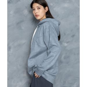 パーカー faux suede switching design cutsew/スウェードタッチ 切り替えデザイン パーカー メンズ レディース