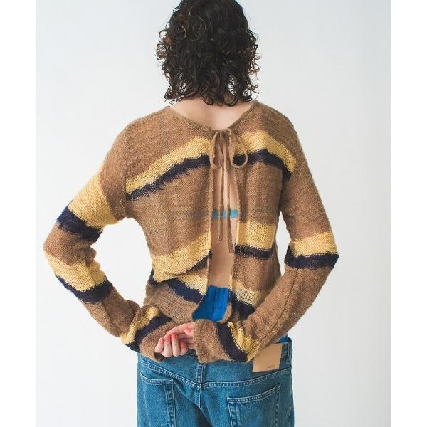 カーディガン wave knit cardigan レディース