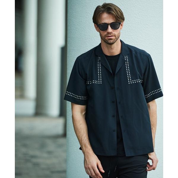 シャツ 半袖 ACANTHUS:Metal Open Collar Shirt メンズ