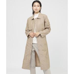 トレンチコート コート 「カタログ掲載品」「ウォッシャブル」シャンブレータフタロングコート レディース