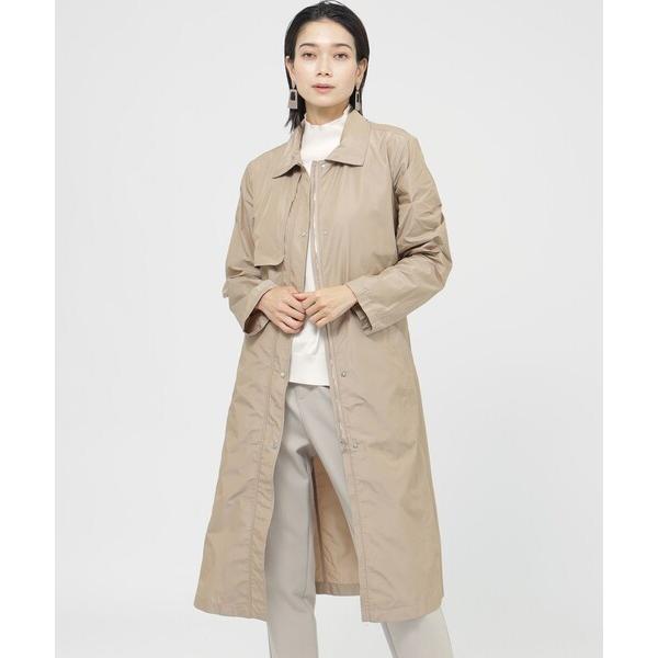 トレンチコート コート 「カタログ掲載品」「ウォッシャブル」シャンブレータフタロングコート レディー...