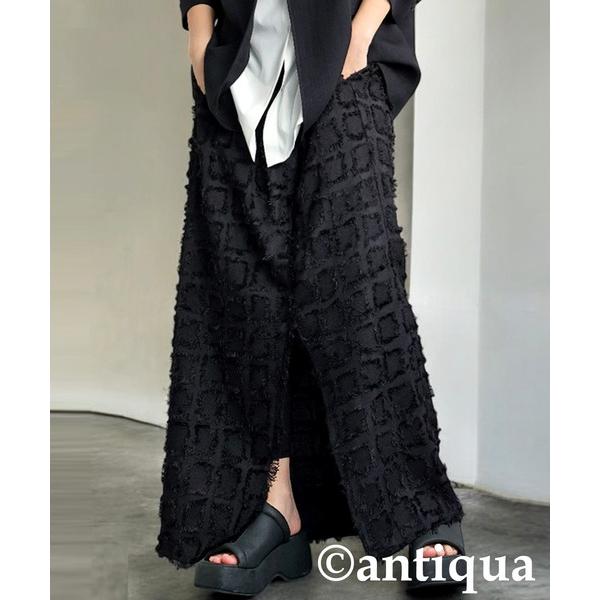 スカート フリンジジャガードスカート