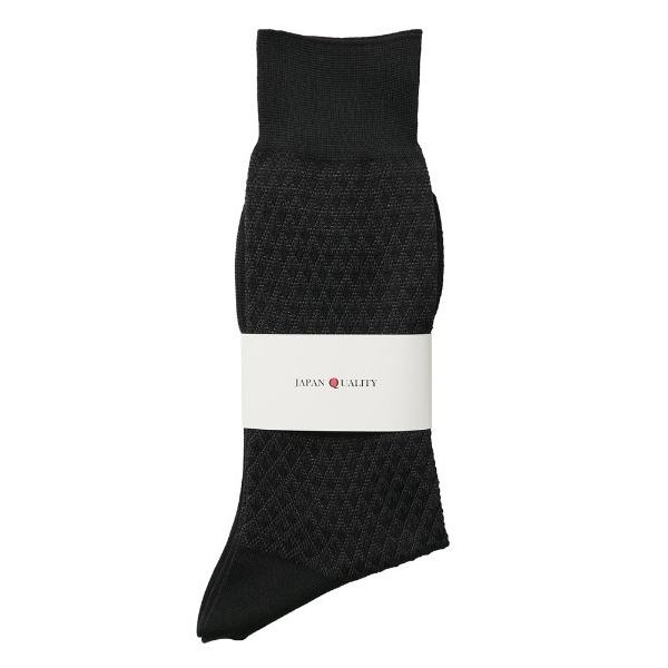 靴下 ソックス JAPAN QUALITY Lonfresh 抗菌 防臭 フリーサイズ 織柄 メンズ