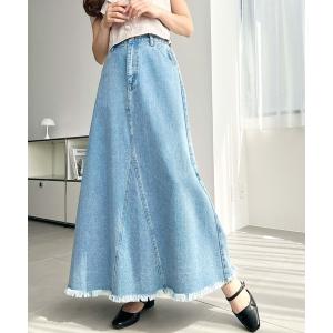 デニムスカート リメイク風デニムスカート