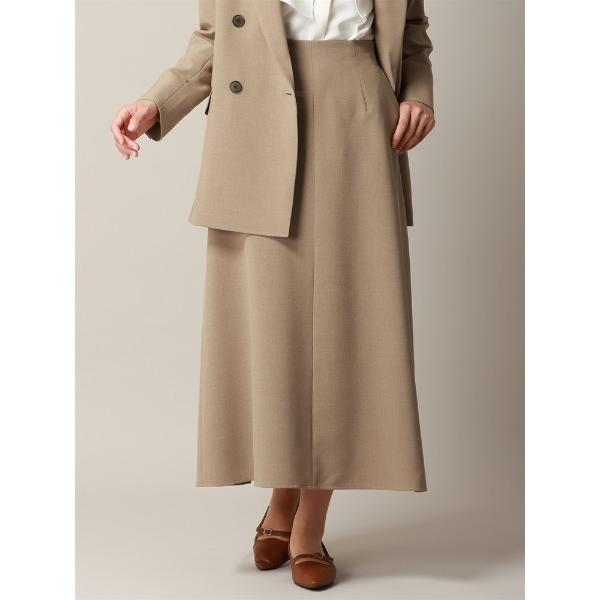 スラックス パンツ ロングフレアスカート ウォッシャブル ストレッチ リッチトロピカル 無地 レディ...