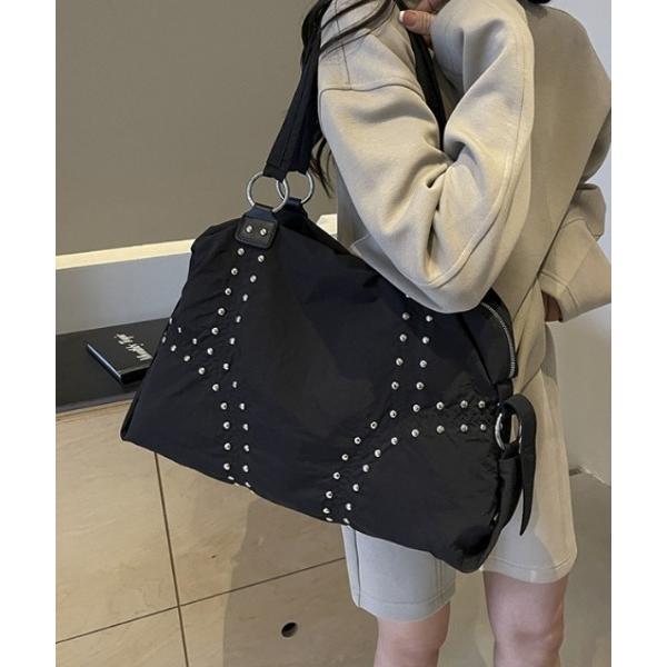 トートバッグ スタッツ付きトートバッグ レディース