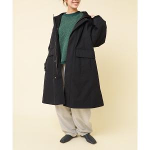 ブルゾン アウター C0779 リブカラーコットンナイロン中綿コート レディース