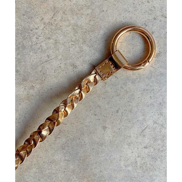 キーケース 「Swaraj/スワラージ」手編みレザーKeyストラップ（牛革）