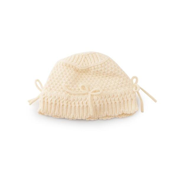 ニット帽 ニットキャップ コードリボンニットチューリップハット レディース