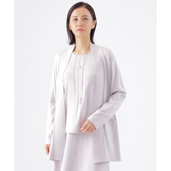 カーディガン 「ウォッシャブル」コンフォートバイカラーカーディガン レディース