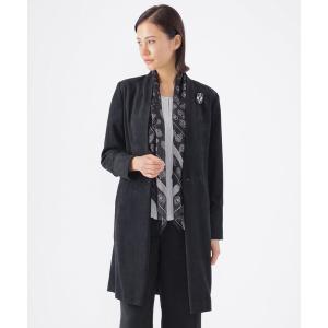 カーディガン 「ウォッシャブル」ストレッチスエードロングカーディガン レディース