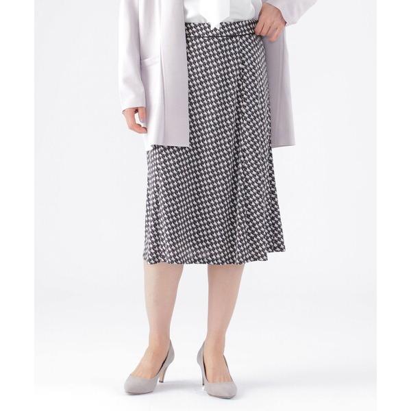 スカート 「吸水速乾」「接触冷感」「UV対策」「ウォッシャブル」3Dジオメトリックプリントフレアスカ...