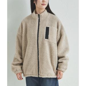 ブルゾン アウター 「リンクコーデ」「ママサイズ」ボアジップブルゾン レディース